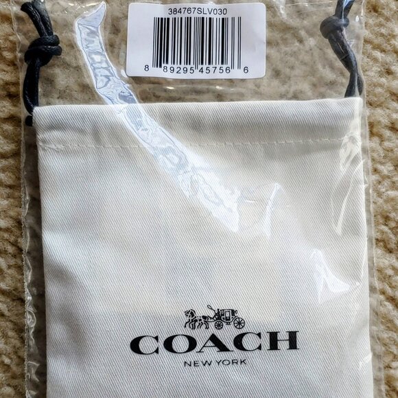 Coach of New York Signature "C" Crystal Dangle Drop Earrings - NEW! - Picture 4 of 4